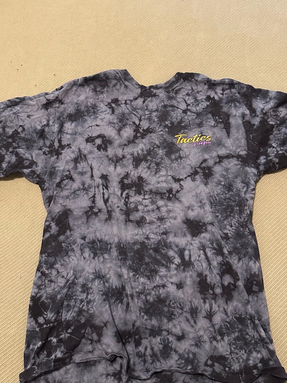 Men's Tie-Dye Short Sleeve Tee - Black/Grey